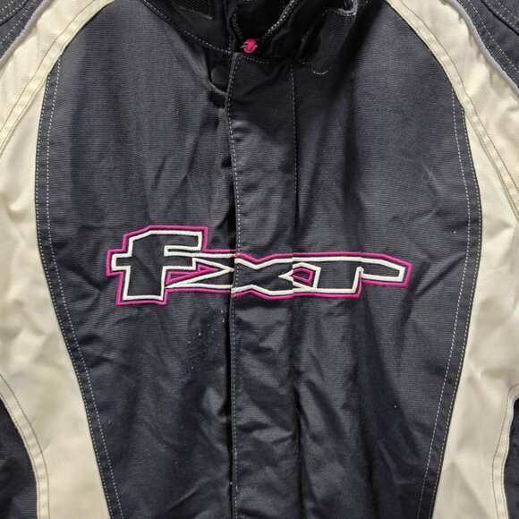 FXR Racing Jacket Womens 12 Black White Fusion F.A.S.T. Snowmobile Insulated - Picture 3 of 16